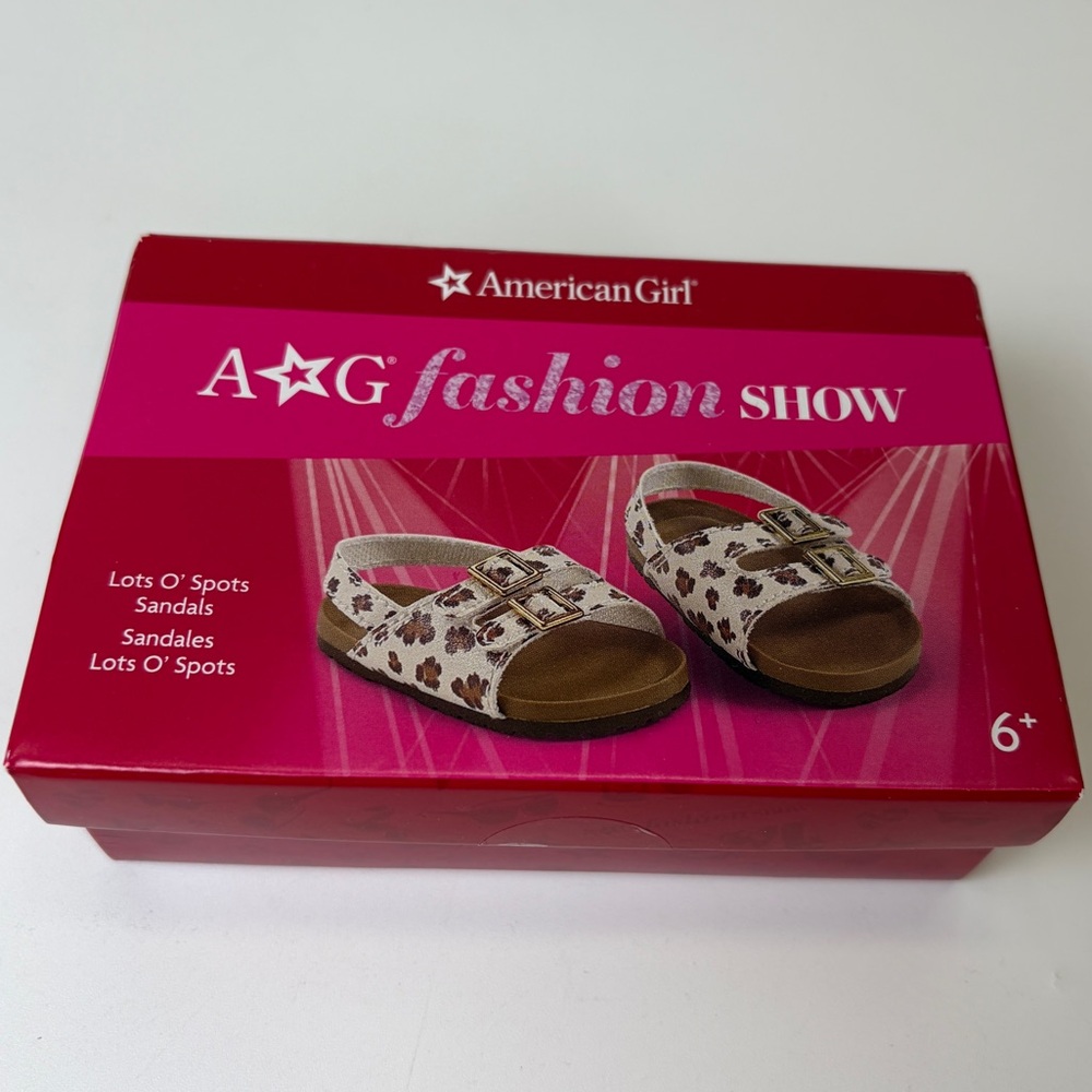 NIB American Girl Lots O‎ Spots Sandals 18” Doll Shoes AG Fashion Show